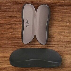 Ray-Ban Glasses Cases Black Hard Clamshell Snap Shut 2 Identical Sold Separately